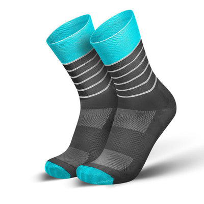 Incylence Stripes Triathlon Socks Long Cyan-Runster