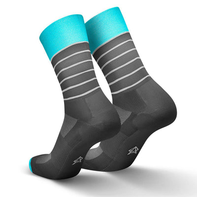 Incylence Stripes Triathlon Socks Long Cyan-Runster