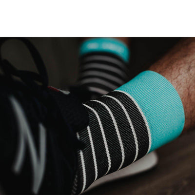 Incylence Stripes Triathlon Socks Long Cyan-Runster