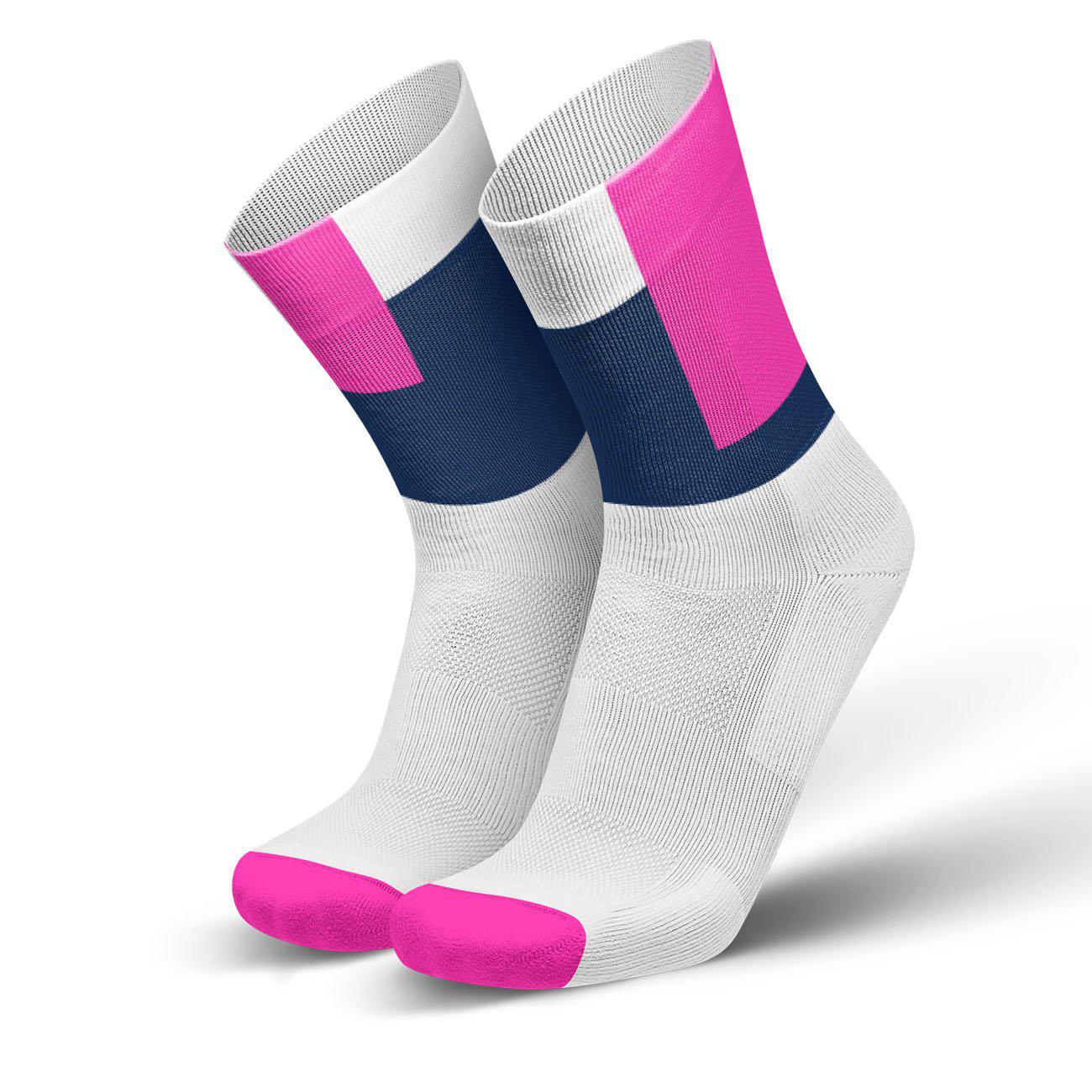 Incylence Squares Running Socks Long Pink-Runster