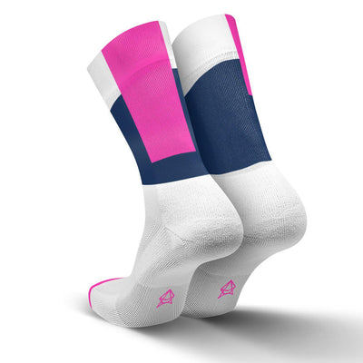 Incylence Squares Running Socks Long Pink-Runster