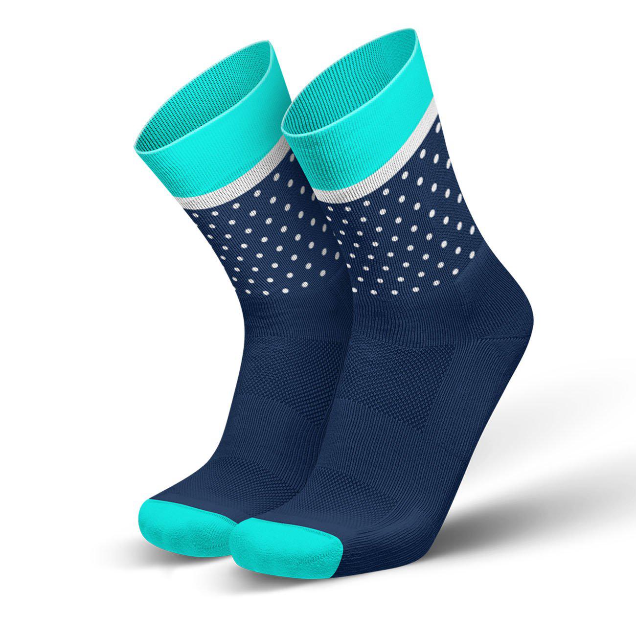 Incylence Classic Dots Running Socks Long Cyan-Runster