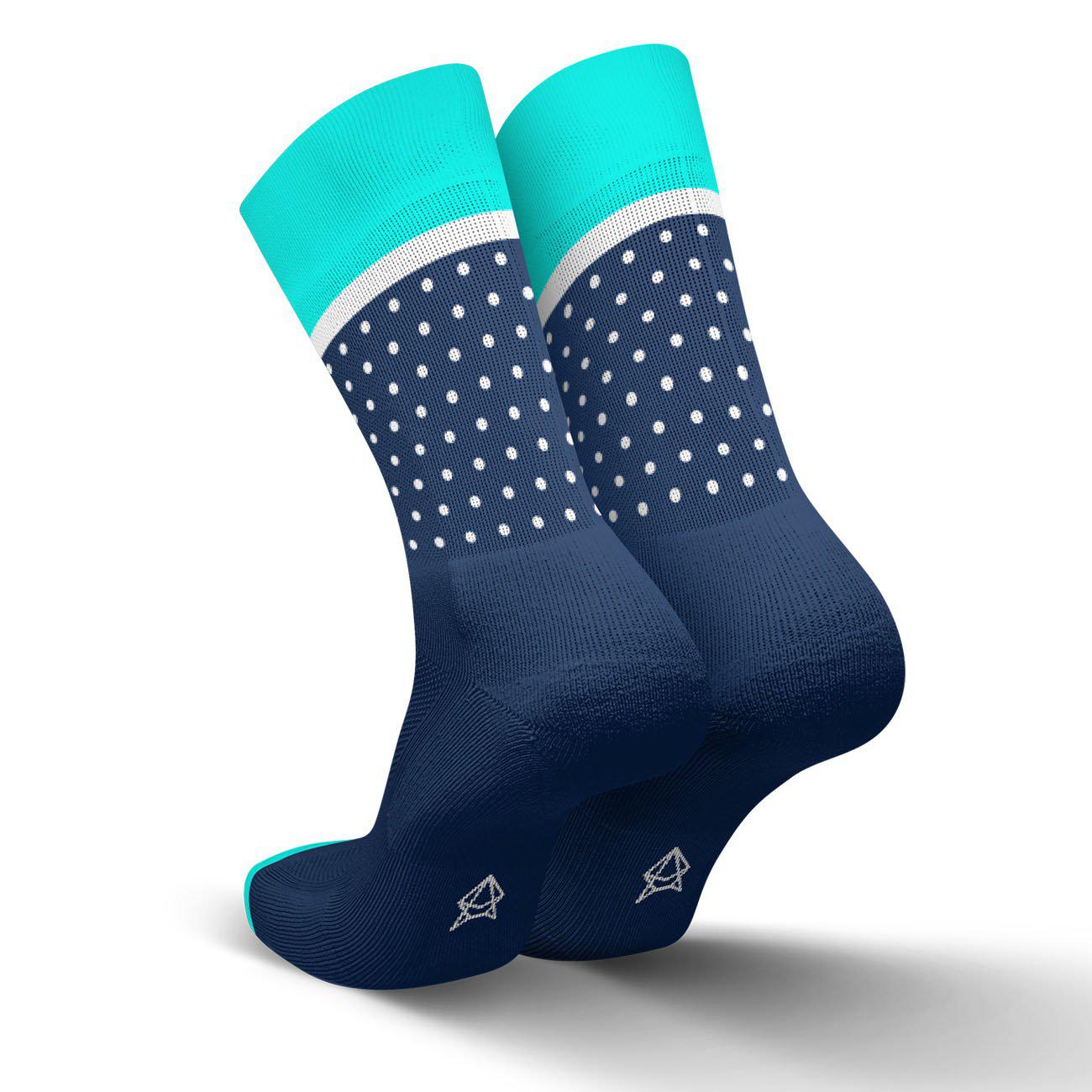 Incylence Classic Dots Running Socks Long Cyan-Runster