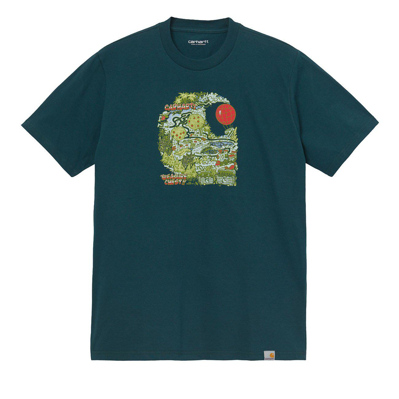 Carhartt WIP S/S Treasure C T-Shirt Herren Deep Lagoon-Runster
