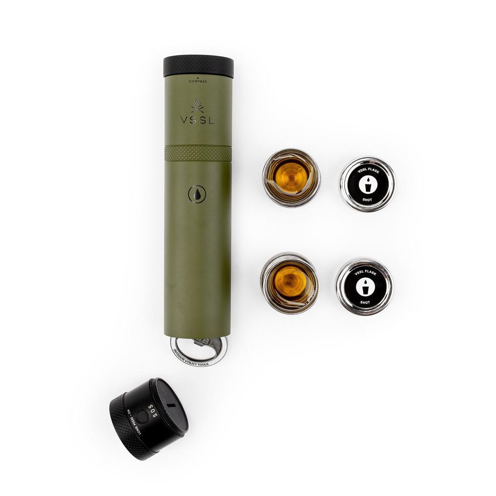 VSSL Gear Flask EDC Survival Kit Green