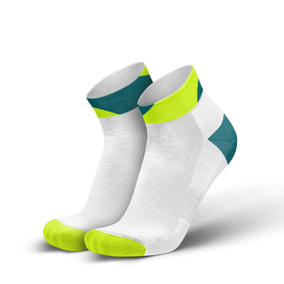 Incylence Splits Running Socks Short Petrol Canary