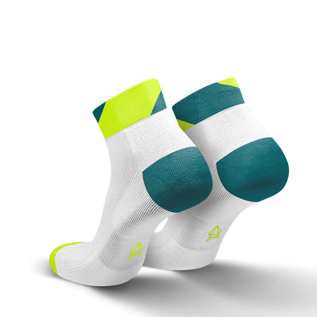 Incylence Splits Running Socks Short Petrol Canary