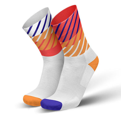 Incylence Diagonals Running Socks Long Orange Inferno