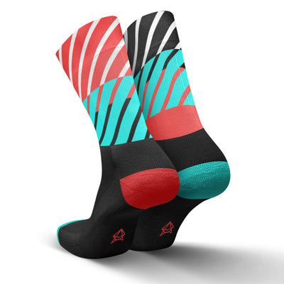 Incylence Diagonals Running Socks Long Black Inferno