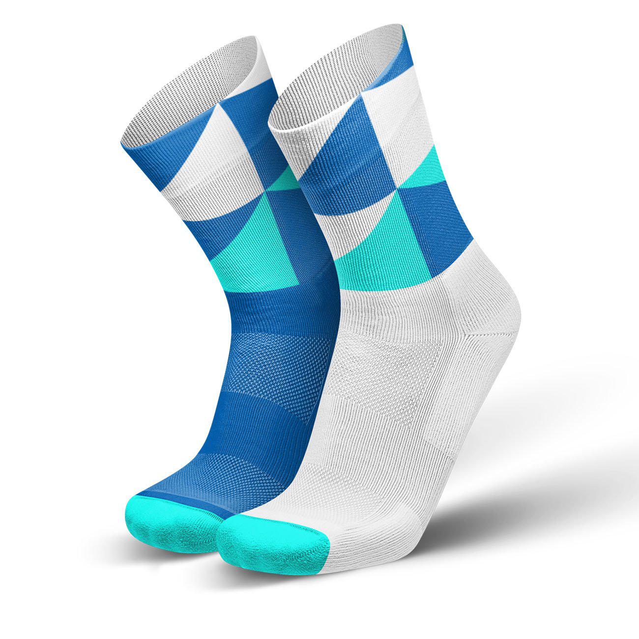 Incylence Polygons Running Socks Long Blue