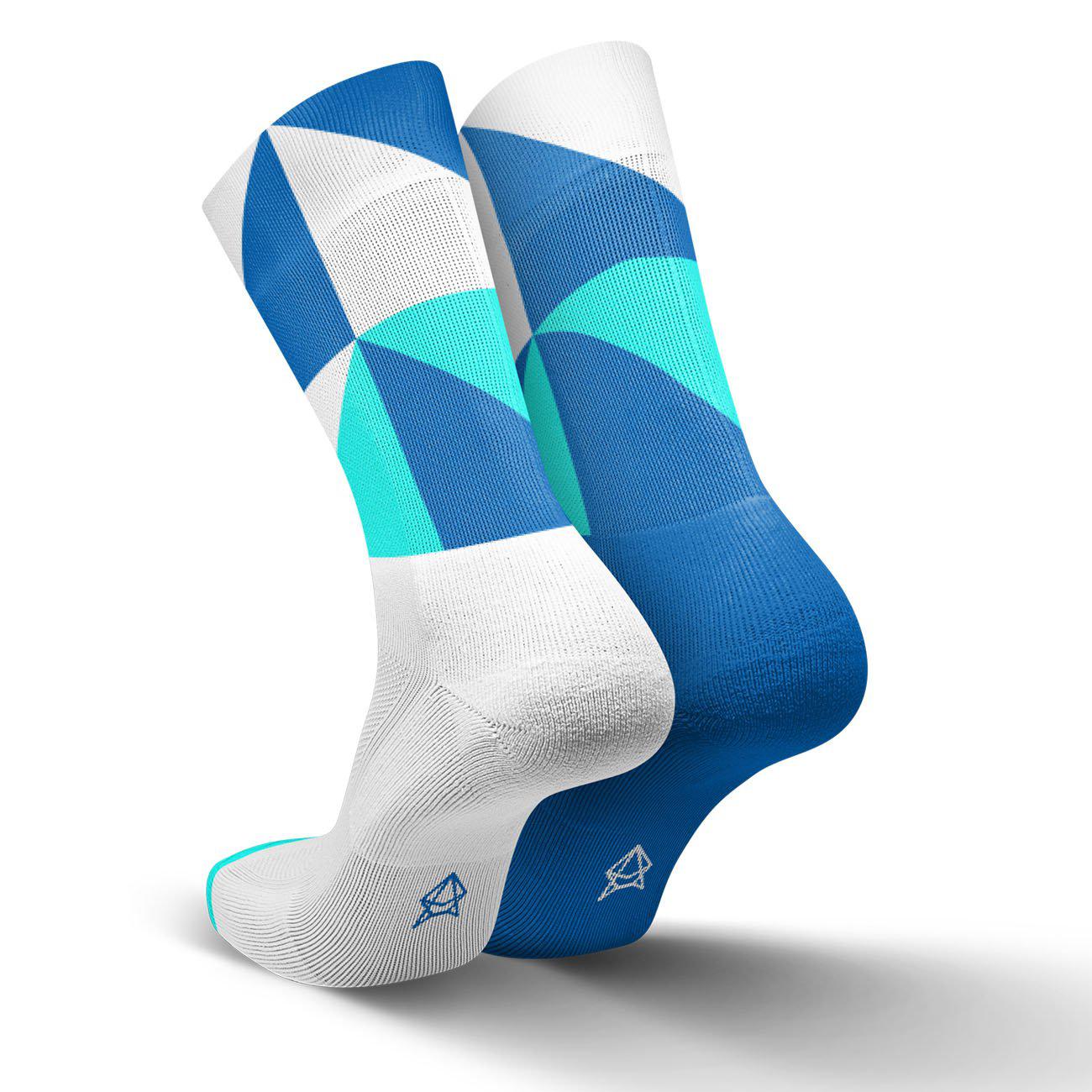 Incylence Polygons Running Socks Long Blue