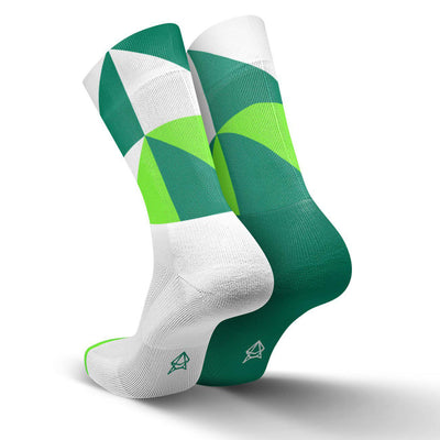 Incylence Polygons Running Socks Long Green