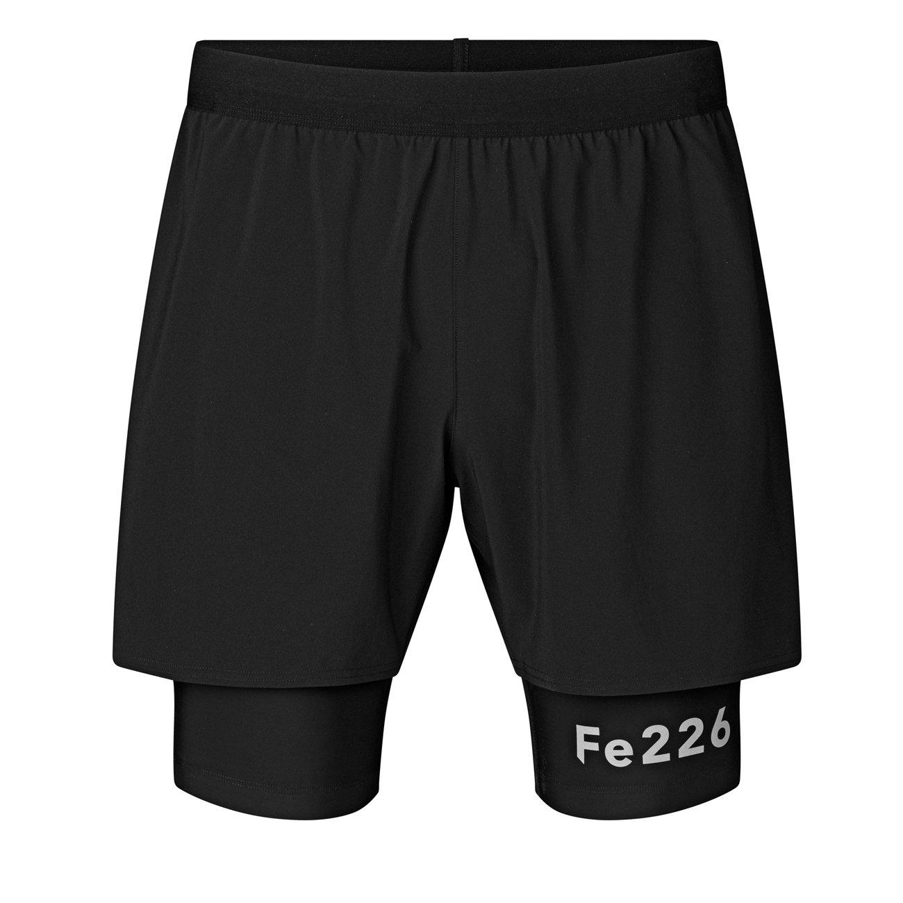 Fe226 TEM LightRun 2 in 1 Short Herren Black