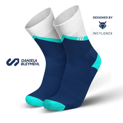 Incylence Dani Signature Triathlon Socks Long White Navy