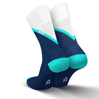 Incylence Dani Signature Triathlon Socks Long White Navy