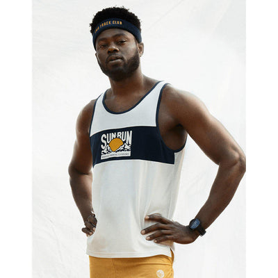 YMR Track Club Sun Run Men's Singlet Limited Edition Off White