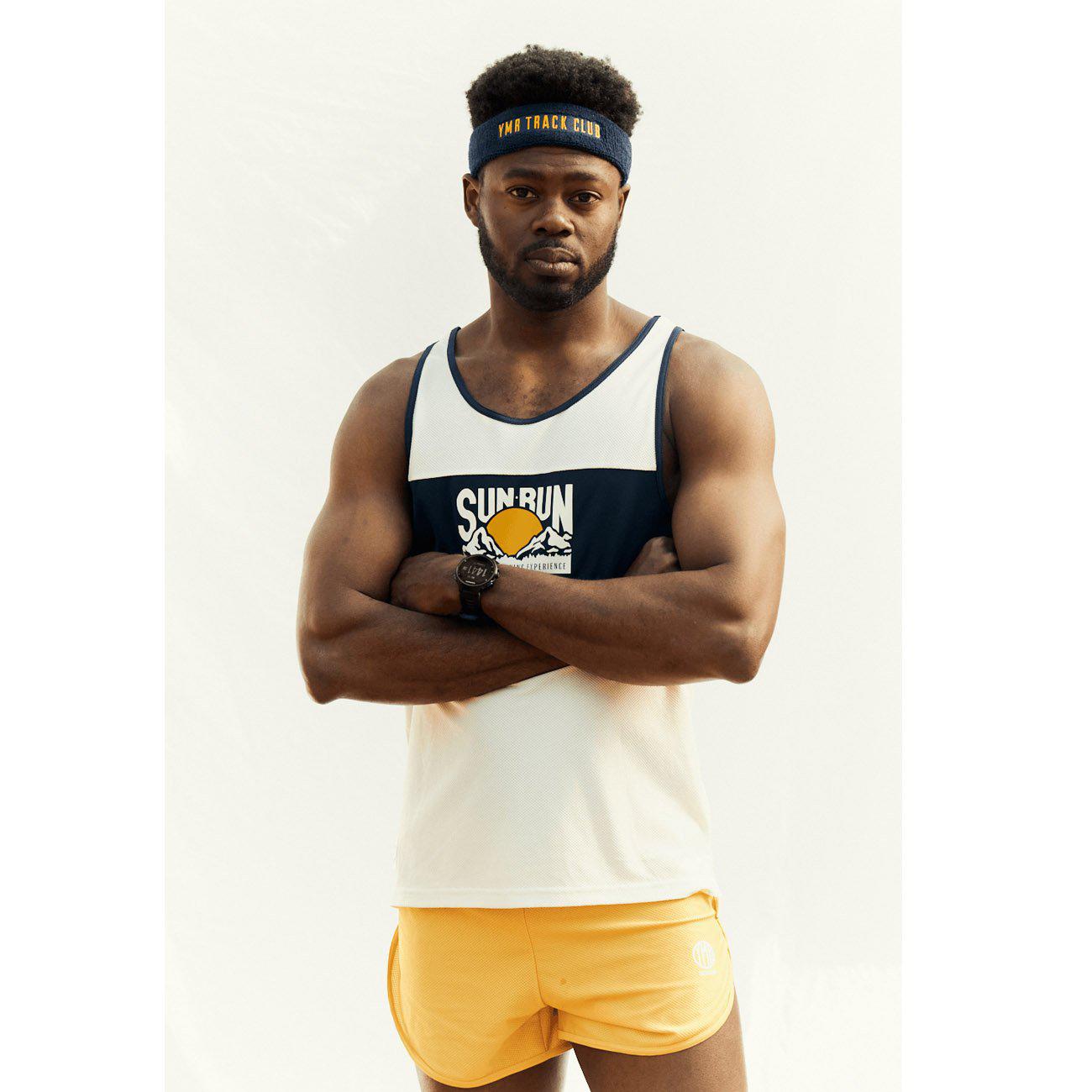 YMR Track Club Sun Run Men's Singlet Limited Edition Off White