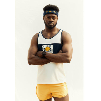 YMR Track Club Sun Run Men's Singlet Limited Edition Off White