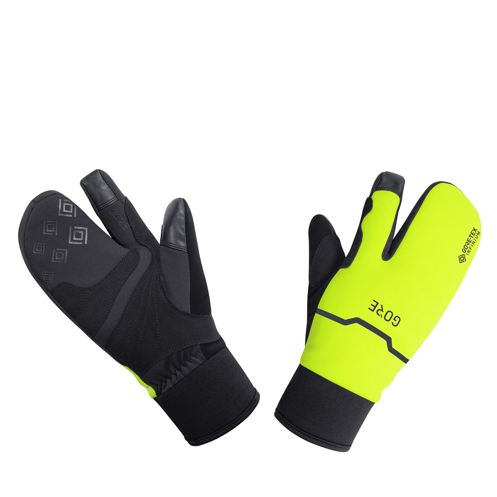 gorewear gore-tex infinium thermo split handschuhe Gore Wear GTX Infinium Thermo Split Gloves Black Neon Yellow – Runster
