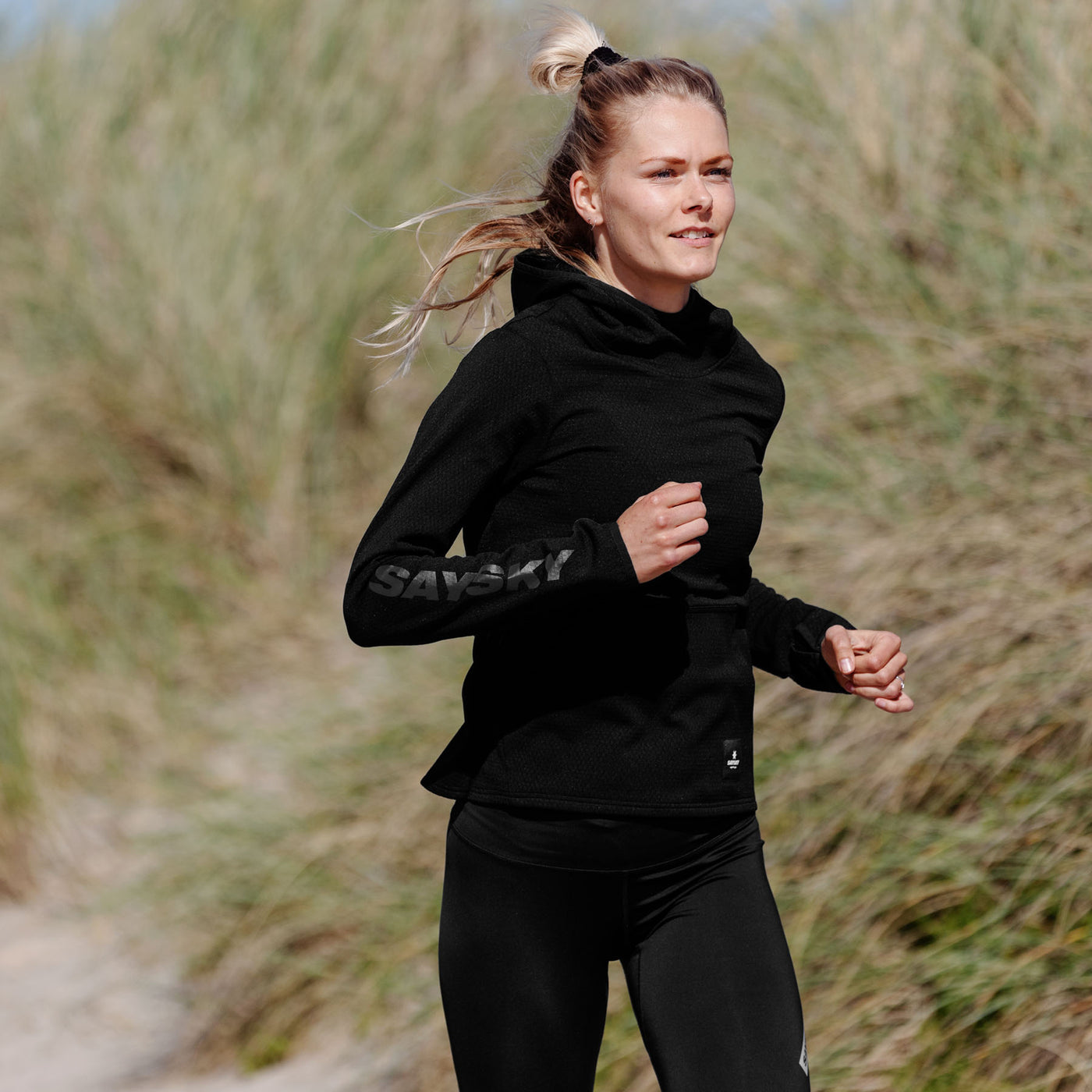Saysky Wmns Hooded Pace Fleece Damen Black