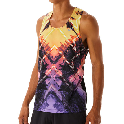 Asics Marathon Singlet Herren Light Orange Orange Pop Amethyst