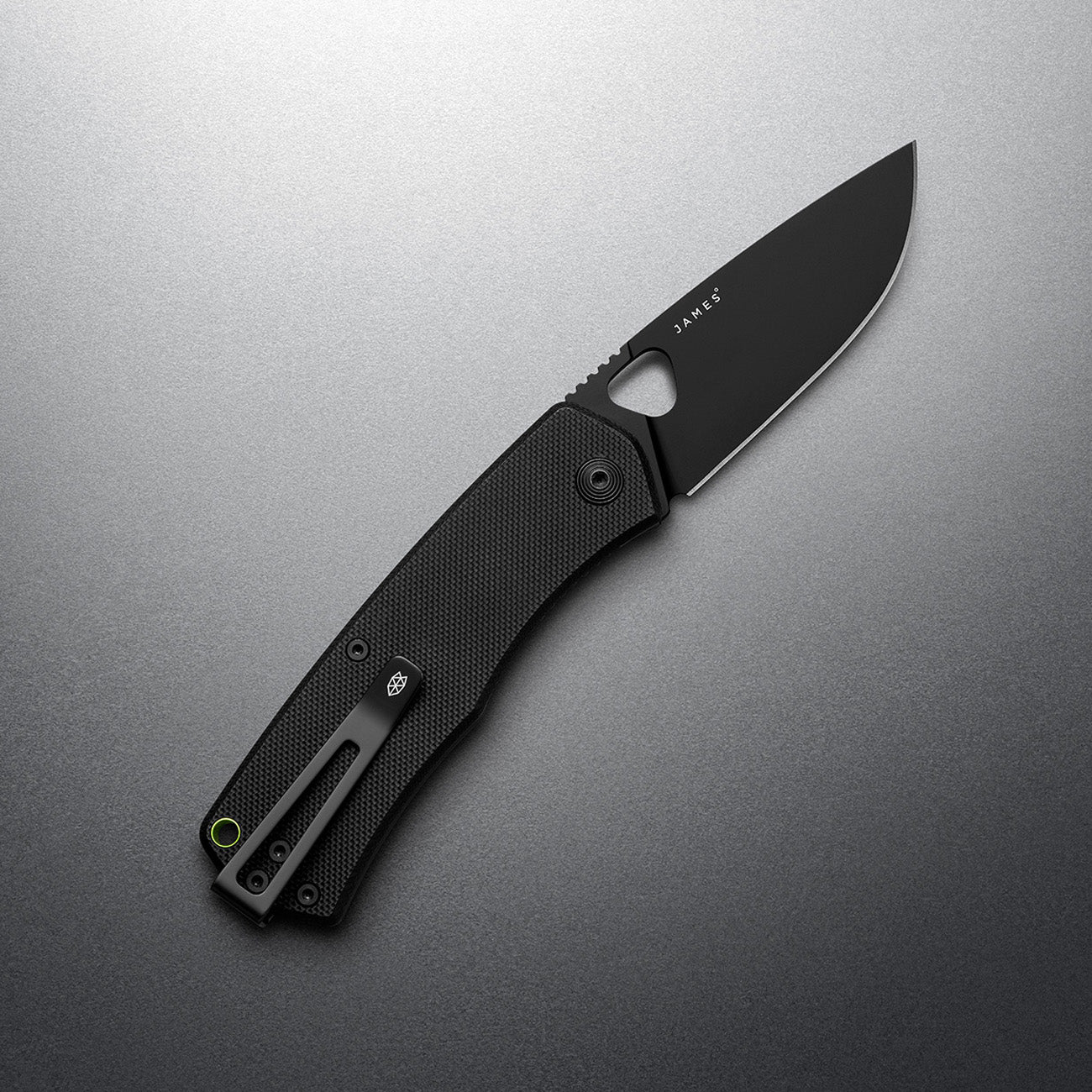 The James Brand The Folsom Taschenmesser Black Black G10 Straight