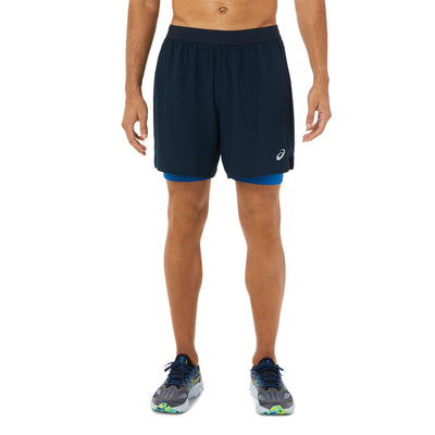Asics Road 2-N-1 7In Short Herren French Blue Lake Drive