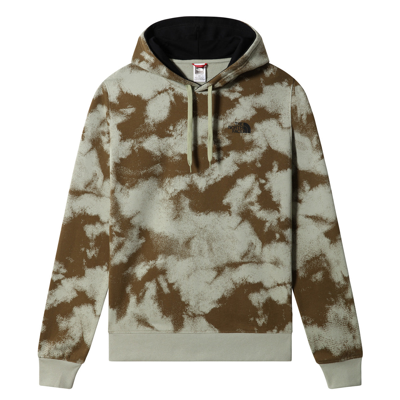 The North Face M Seasonal Drew Peak Pullover Herren Light Military Olive Retro Dye Print