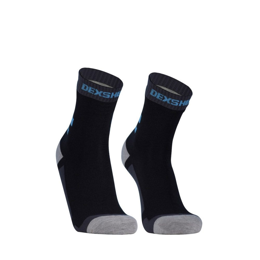 DexShell Running Socks Black Aqua Blue
