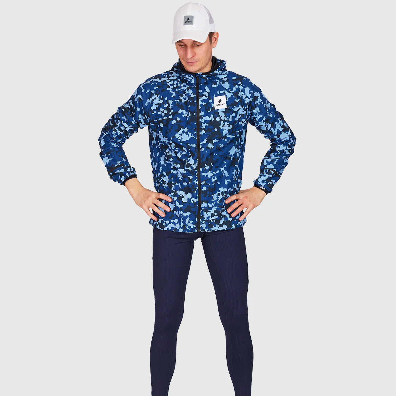 Saysky Camo Pace Jacket Blue Camo