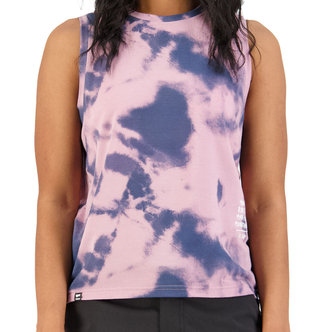 Mons Royale Icon Relaxed Tank Tie Dyed Damen Denim Tie Dye