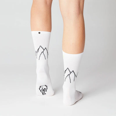 Fingerscrossed Road Socks Mountain White Neon