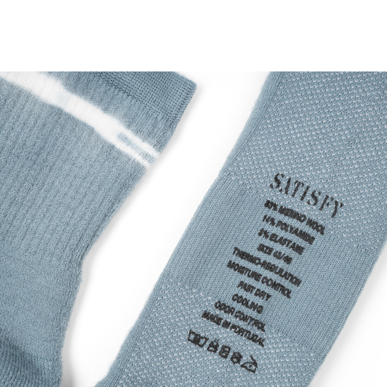 Satisfy Running Merino Tube Socks Stone Blue