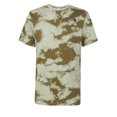 The North Face M S/S Redbox Tee Herren Military Olive Retro Dye Print