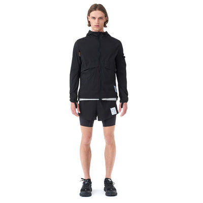 Satisfy Running Techsilk Packable Windbreaker Black Silk