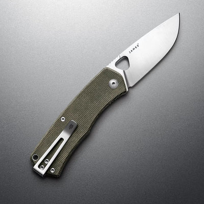 The James Brand The Folsom Taschenmesser OD Green Stainless Micarta