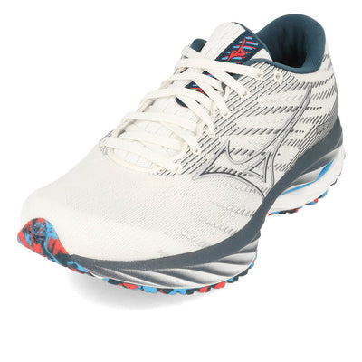 Mizuno Wave Rider 26 Damen White Silver Ibiza Blue