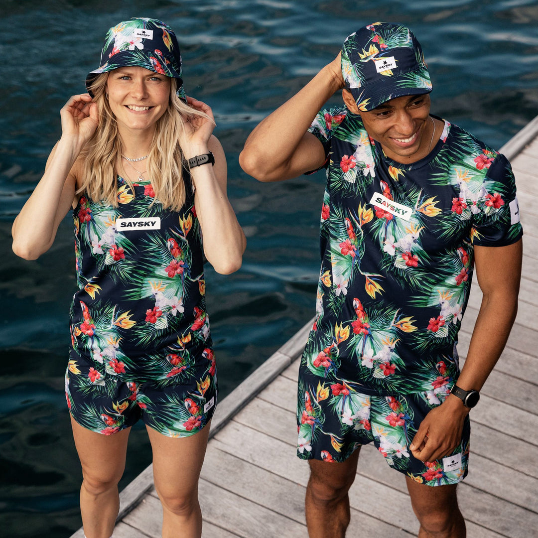 Short De Course Saysky Floral Pace Taille L - Neuf, Motif Paradise Floral Pour Femme