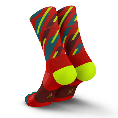 Incylence Running Dashes Socks Red Canary