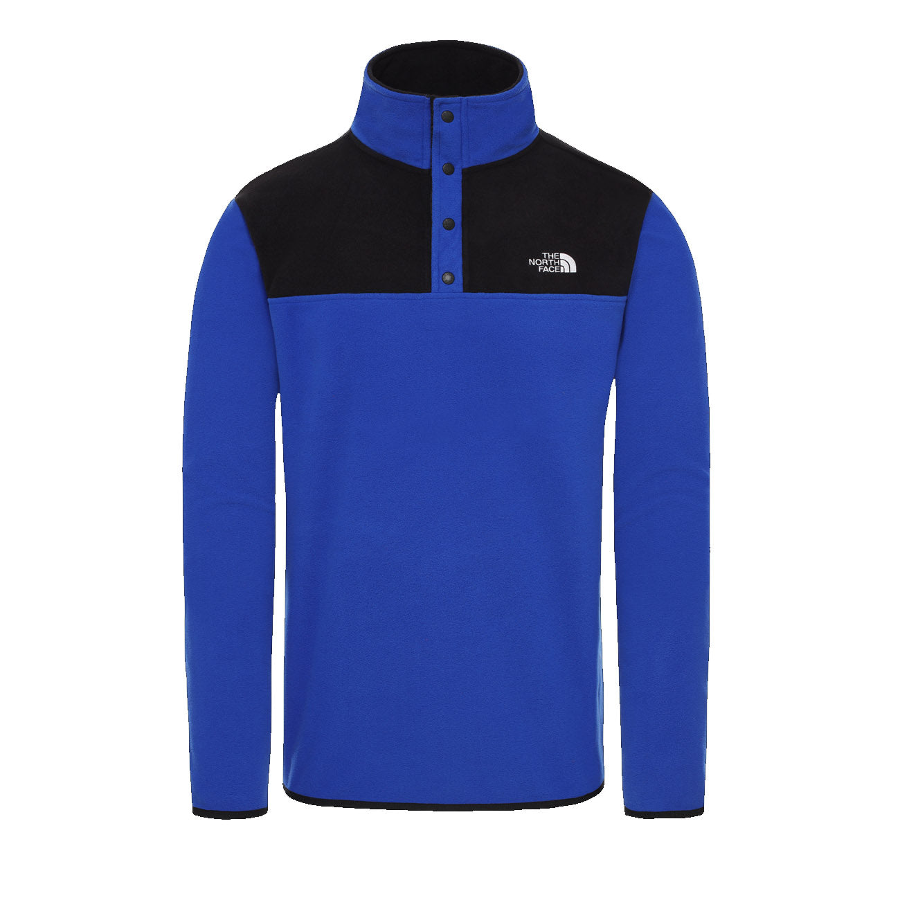 The North Face M TKA Glacier Snap Neck Fleece Pullover Herren Hero Blue TNF Black