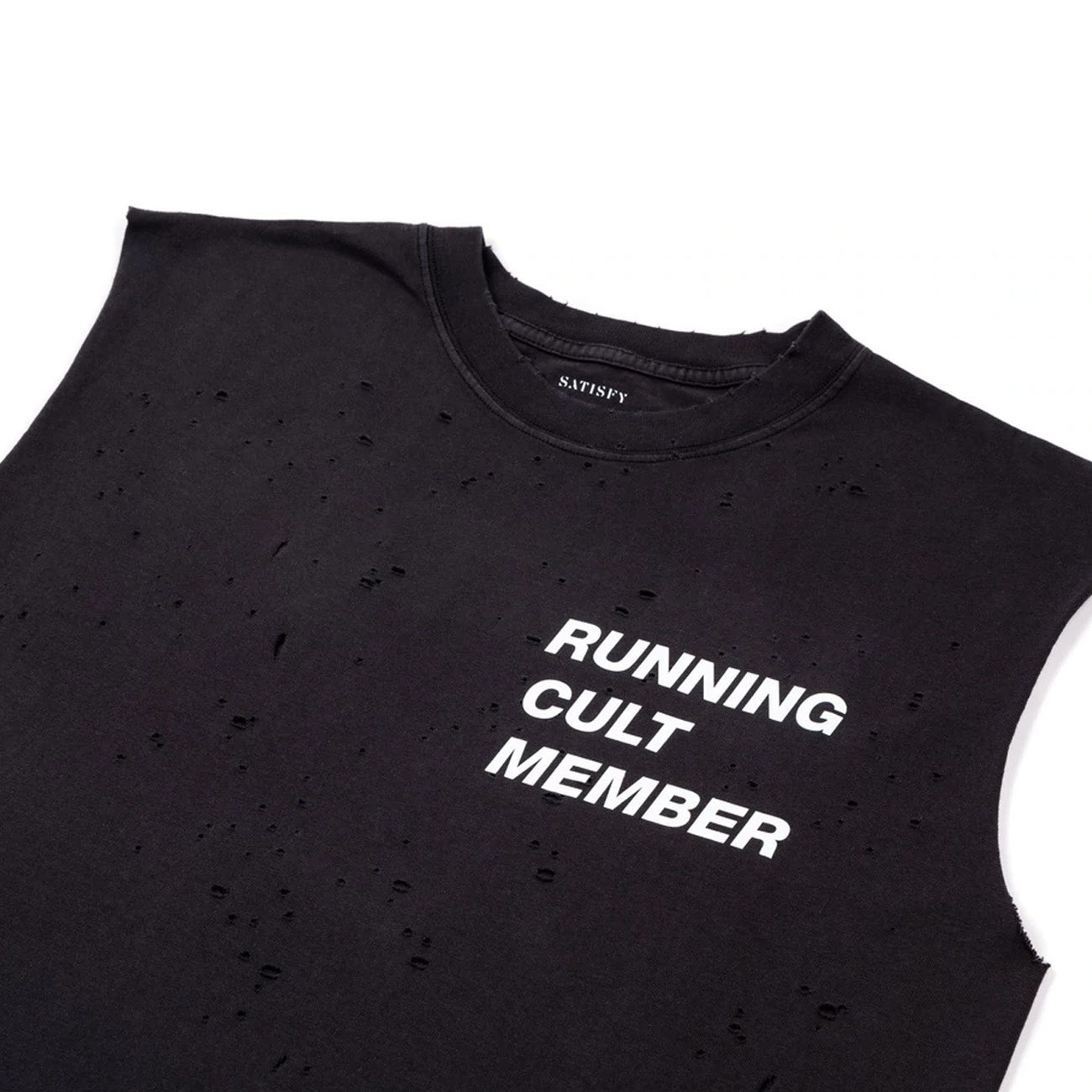 Satisfy Running Mothtech Muscle Tee Black