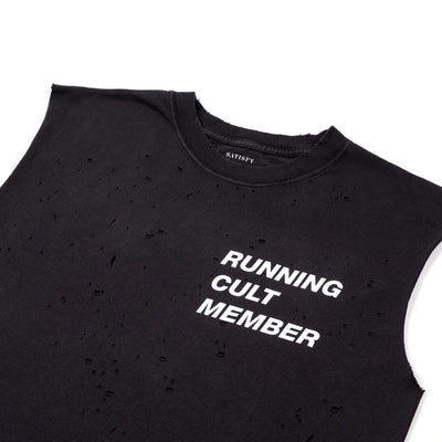 Satisfy Running Mothtech Muscle Tee Black