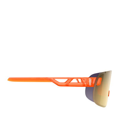 POC Elicit Sunglasses Fluorescent Orange Translucent Violet Gold Mirror
