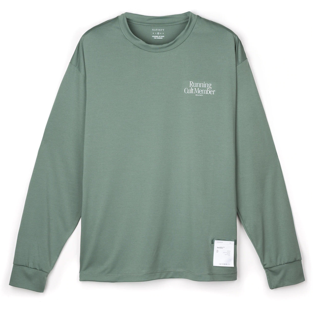 Satisfy Running Auralite Long Tee Sage Green