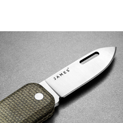 The James Brand The Elko Taschenmesser OD Green Stainless Micarta
