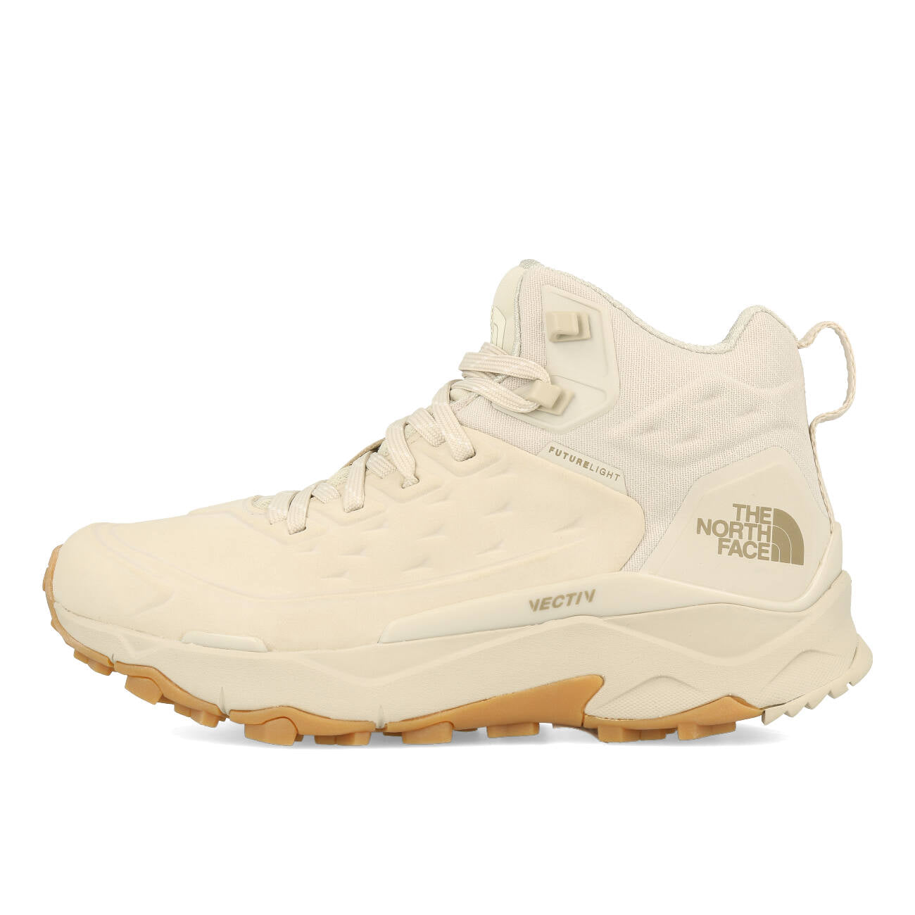The North Face W Vectiv Exploris Mid Futurelight Leather Damen Sandstone Gardenia White