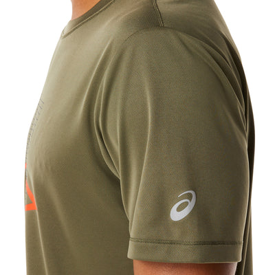 Asics Fujitrail Logo SS Top Mens T-Shirt Mantle Green