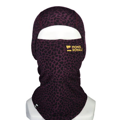 Mons Royale Unisex Santa Rosa Balaclava Winter Leopard