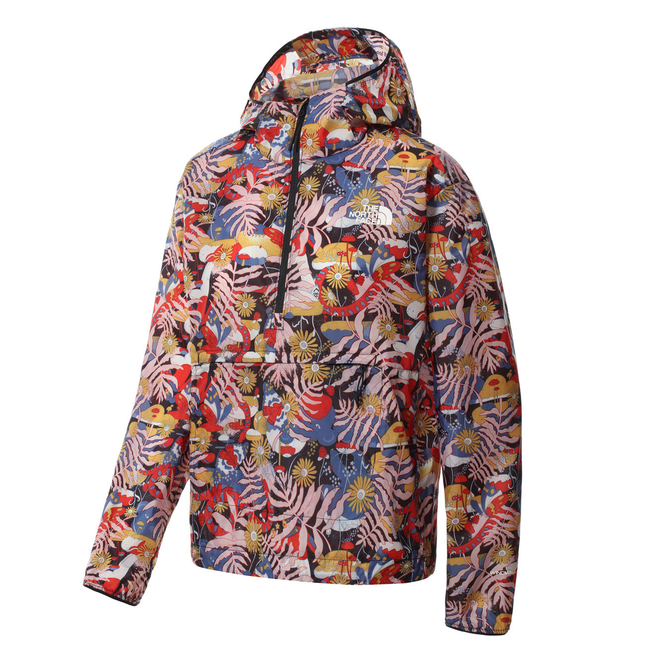 The North Face W Printed Windy Peak Anorak Jacket Damen TNF Black International Womens Collection Print