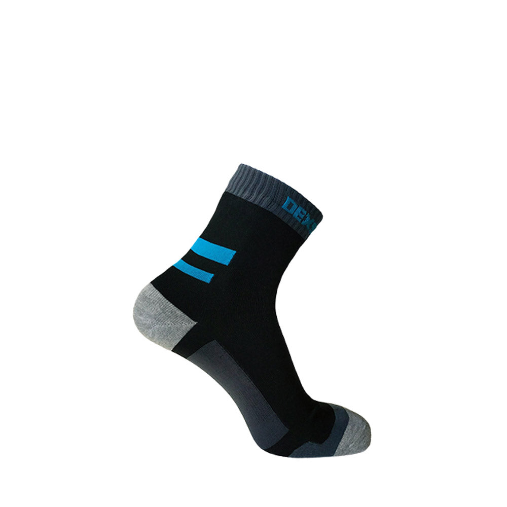 DexShell Running Socks Black Aqua Blue